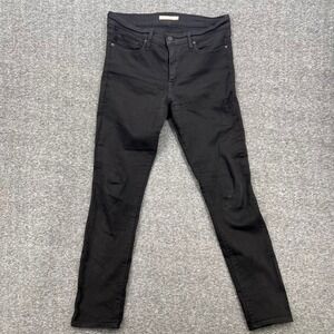 Levis 311 Shaping Skinny Jeans Womens 32 Black Mid Rise Stretch Denim Pants